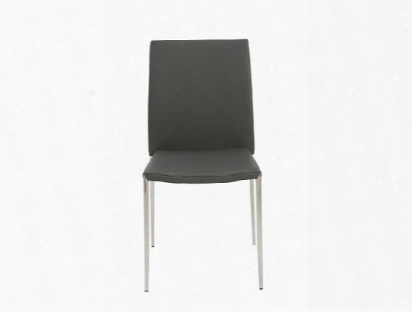 Set Of Four Diana Side Chairs In Grey Design By Euro Style