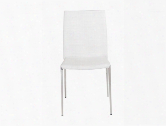 Set Of Four Diana Side Chairs In White Design By Euro Style