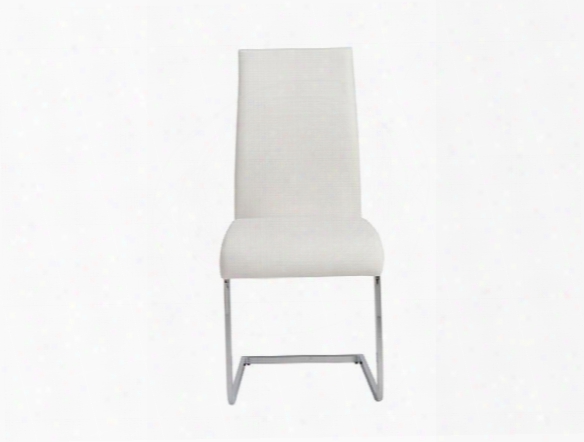 Set Of Four Epifania Side Chairs In White Design By Euro Style