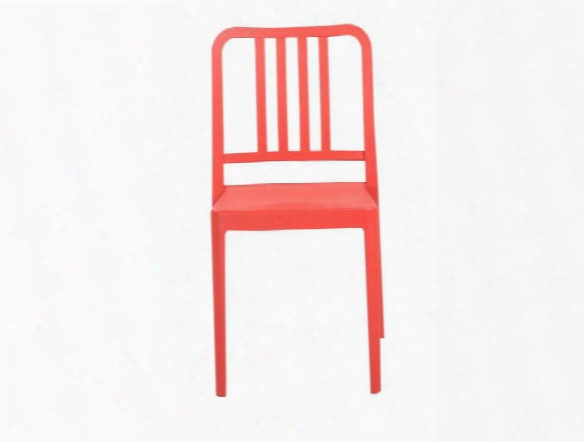 Set Of Four Halliday Stacking Chairs In Red Design By Euro Style