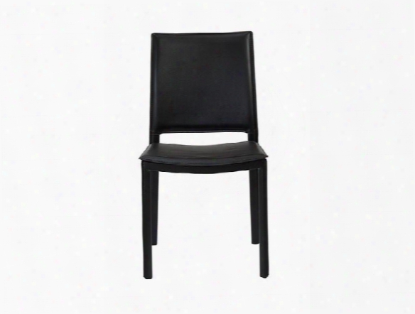 Set Of Four Kate Side Chairs In Black Design By Euro Style