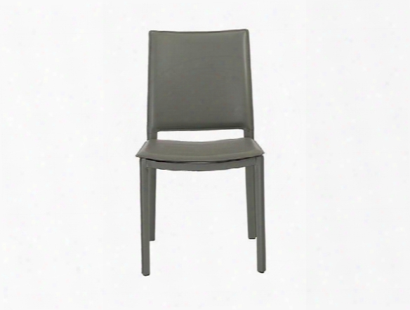 Set Of Four Kate Side Chairs In Dark Grey Design By Euro Style