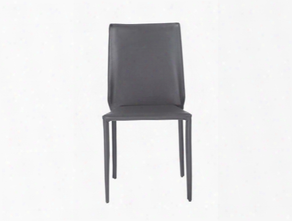 Set Of Four Stacking Alder Side Chairs In Dark Grey Design By Euro Style