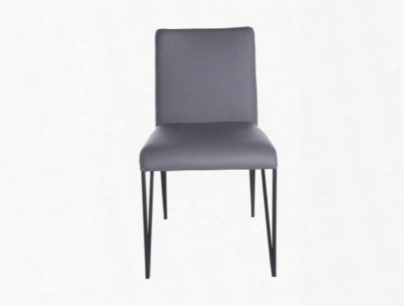 Set Of Two Amir Side Chairs In Dark Grey Design By Euro Style