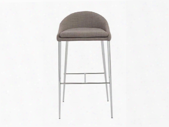 Set Of Two Brielle-b Bar Stools In Grey Design By Euro Style