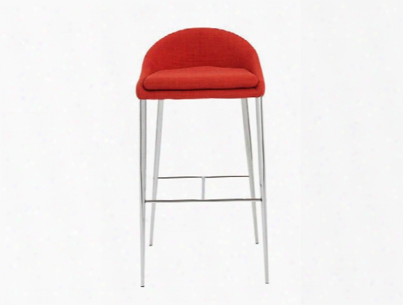 Set Of Two Brielle-b Bar Stools In Orange Design By Euro Style