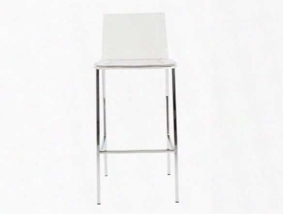 Set Of Two Chloe-b Bar Stools In Clear Design By Euro Style