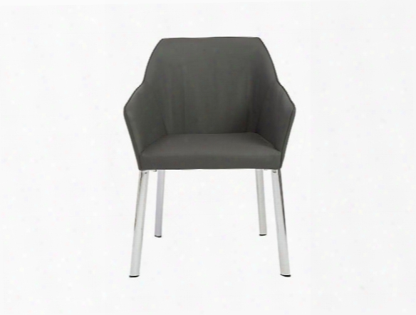 Set Of Two Eagan Arm Chairs In Dark Grey Design By Euro Style