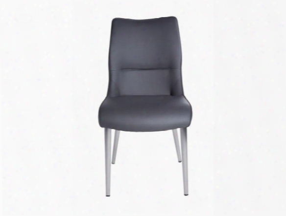 Set Of Two Emilia Side Chairs In Dark Grey Design By Euro Style