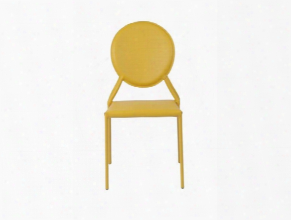 Set Of Two Isabella Side Chairs In Yellow Design By Euro Style