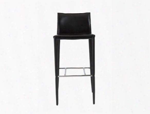 Set Of Two Shen-b Bar Stools In Black Design By Euro Style