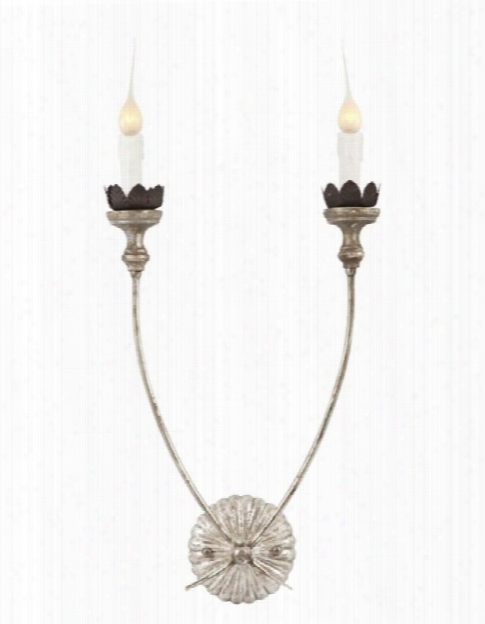 Set Of Two Silver Hasselt Wall Sconces Design By Aidan Gray