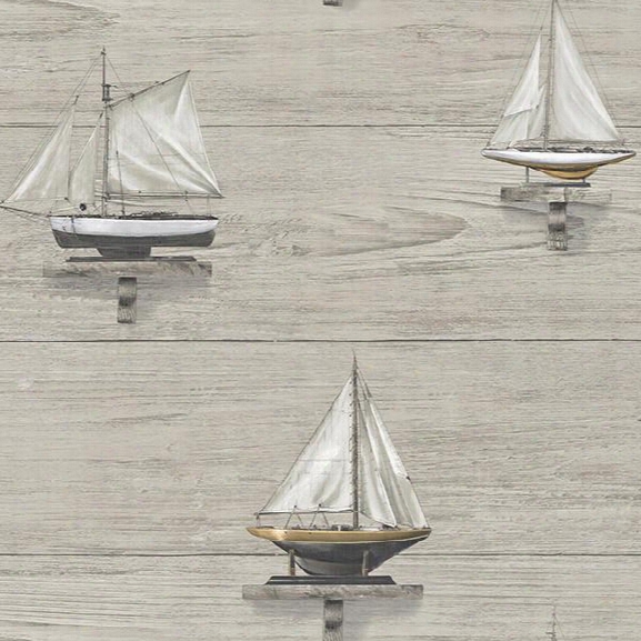 Set Sail Grey Wood Wallpaper From The Seaside Living Collection By Brewster Home Fashions