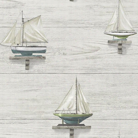 Set Sail White Wood Wallpaper From The Seaside Living Collection By Brewster Home Fashions