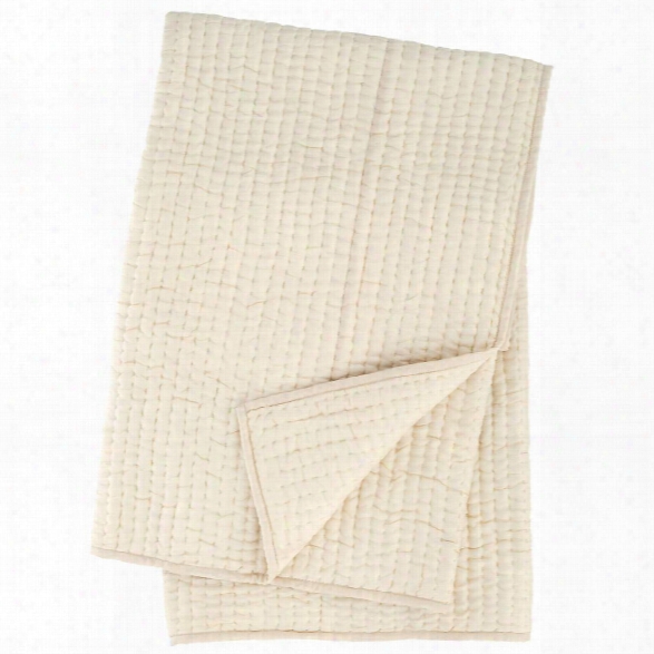 Seta Semolina Quilted Throw Design By Luxe