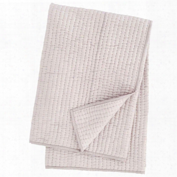 Seta Zinc Quilted Throw Design By Luxe