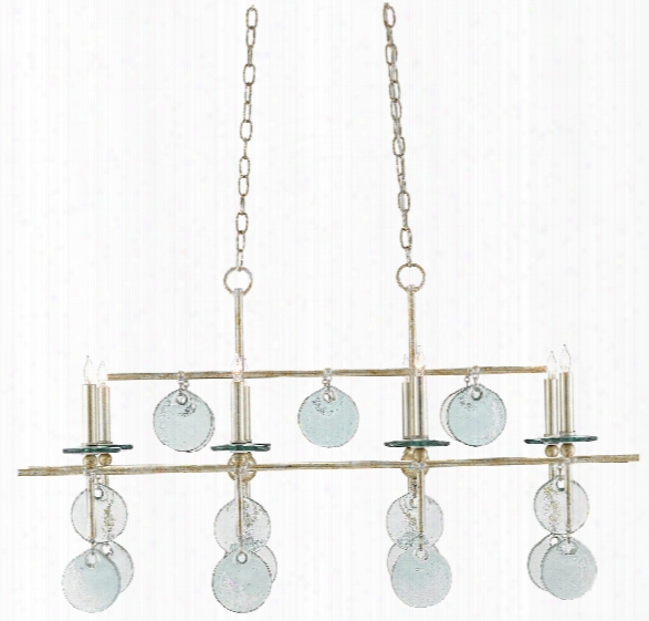 Sethos Rectangular Chandelier In Silver Granello Design By Currey & Company