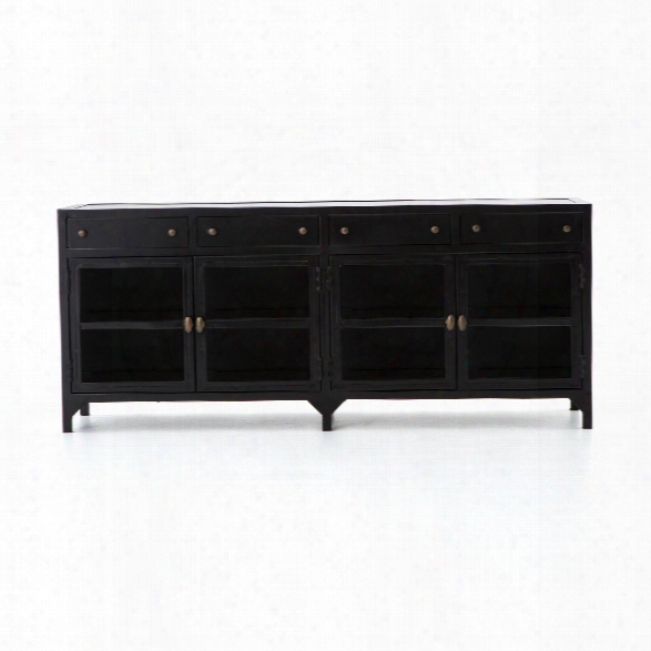 Shadow Box Media Console In Black