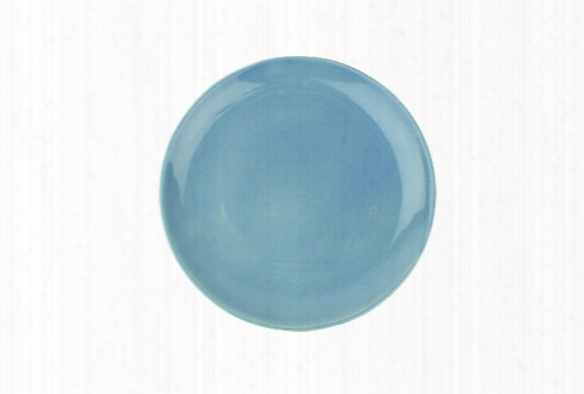 Shell Bisque Salad Plate In Blue Design By Canvas