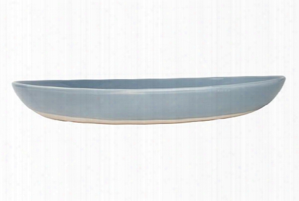 Shell Bisque Salad Serving Bowl In Blue Design By Canvas