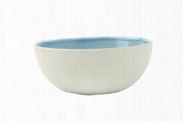 Shell Bisque Small Bowl In Blue Design By Canvas