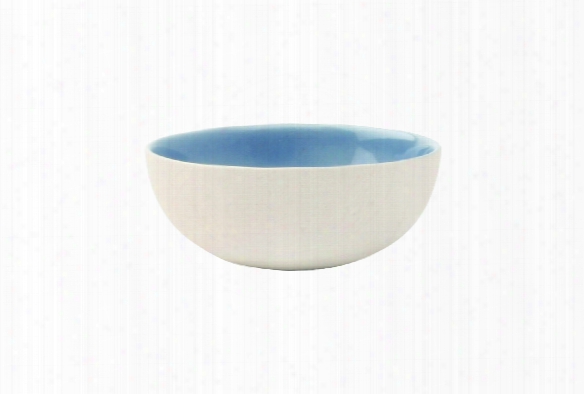 Shell Bisque Tiny Bowl In Blue Design By Canvas