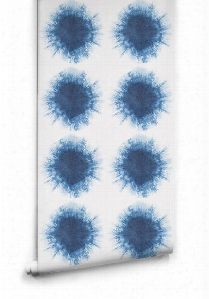 Shibori Suns Wallpaper In Indigo From The Shibori Collection By Milton & King