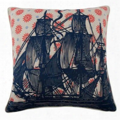 Ship 22" Vineyard Pillow In Cherry Design By Thomas Paul