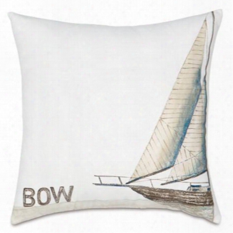 Ship Bow Hand-painted Designer Pillow Design By Studio 773