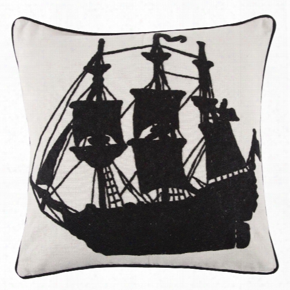 Ship Crewel Work Pillow Design By Thomas Paul