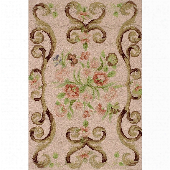 Siena Rose Wool Micro Hooked Rug Design By Dash & Albert