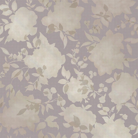 Silhouette Self Adhesive Wallpaper In Dusted Lavender Design By Tempaper