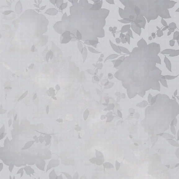 Silhouette Self Adhesive Wallpaper In Metallic Silver Design By Tempaper