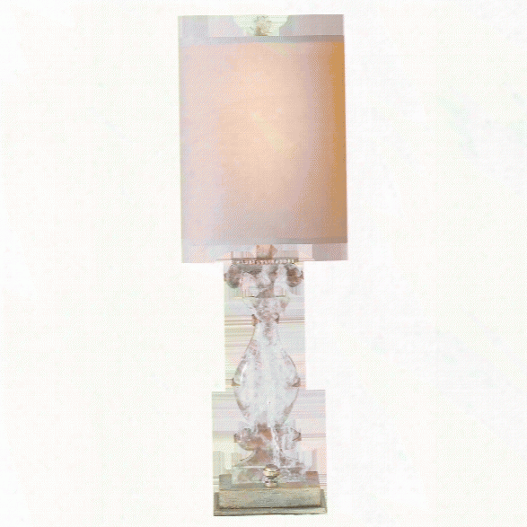 Silhouette Vase Accent Lamp In Various Finishes W/ Natural Paper Shade Design By Thomas 'obrien