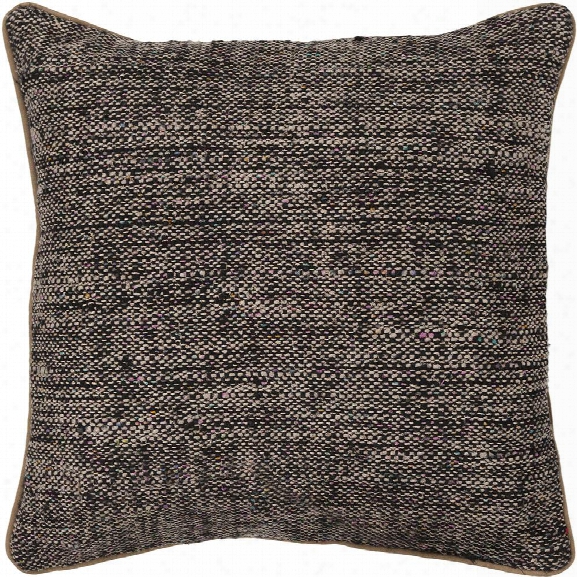 Silk Pillow In Black & Natural Design By Chandra Rugs