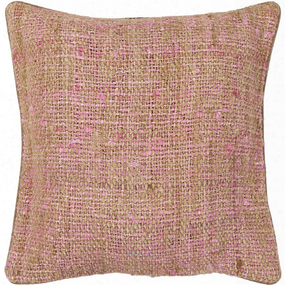 Silk Pillow In Pink & Natural Design By Chandra Rugs