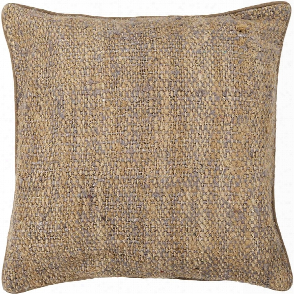 Silk Pillow In Purple & Natural Design By Chandra Rugs