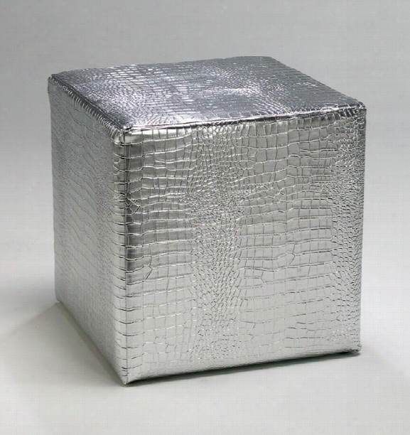 Silver Faux Reptile Ottoman Design By Cyan Design