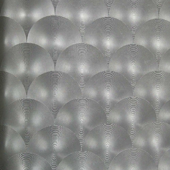 Silver Metallic Circles Wallpaper By Julian Scott Designs