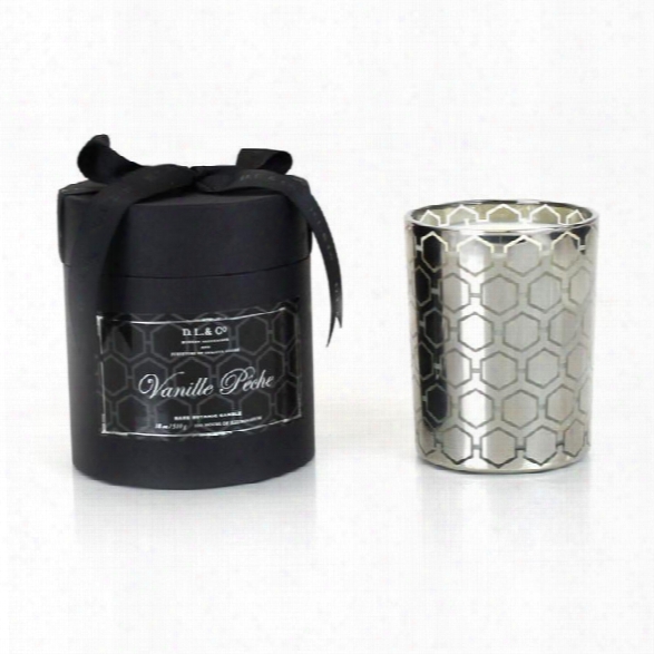 Silver Vanille Peche Candle Design By Dl & Co.