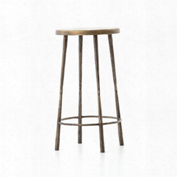 Simple Counter Stool In Antique Brass Design By Bd Studio