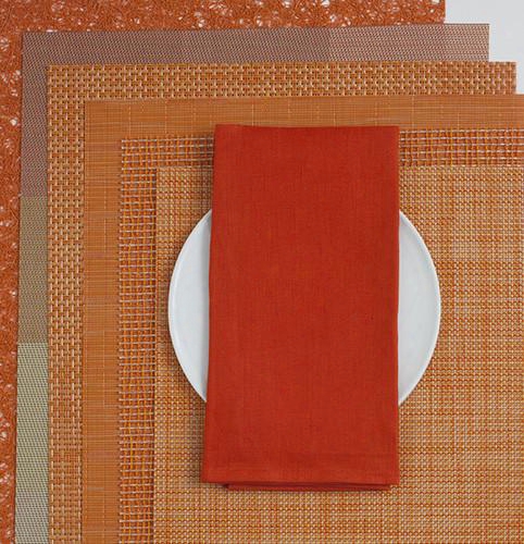 Single Sided Square Napkins In Carrot Design By Chilewich