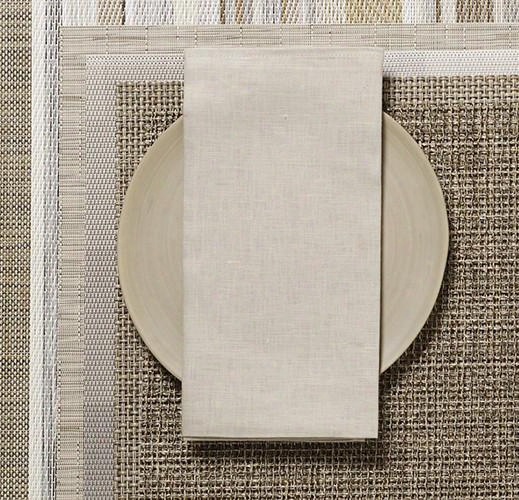 Single Sided Square Napkins In Flax Design By Chilewich