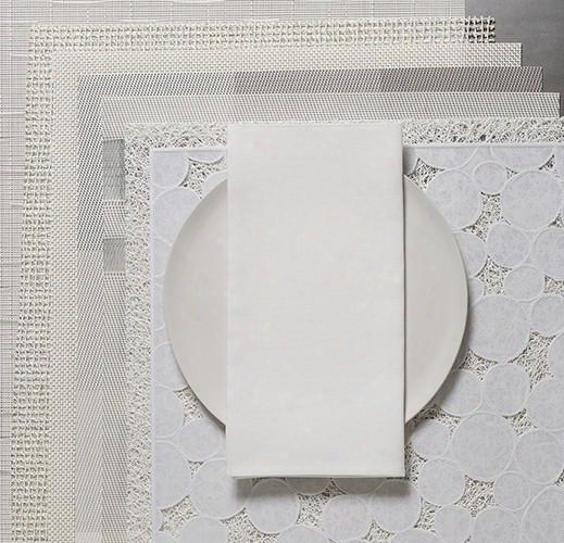 Single Sided Square Napkins In White Design By Chilewich