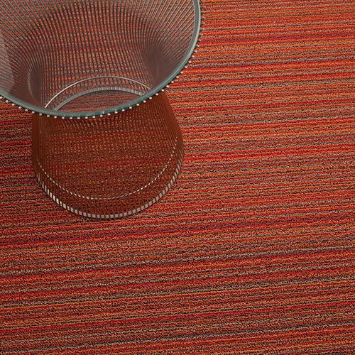 Skinny Stripe Shag Orange Mat In Various Sizes Design By Chilewich