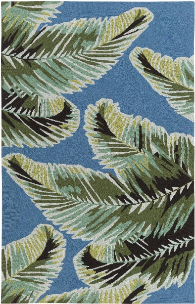 Skye Outdoor Rug In Dark Blue & Emerald Design By Surya