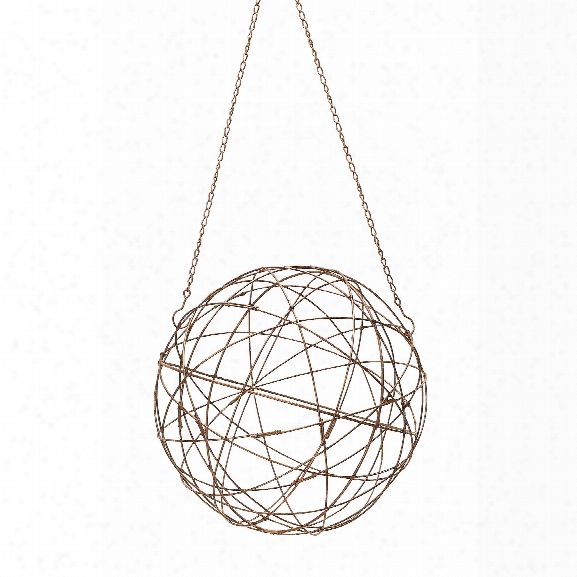 Small Aged Iron Wire Sphere Design By Lazy Susan