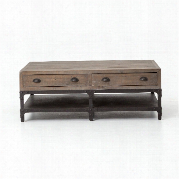 Small Campbell Coffee Table In Washed Grey