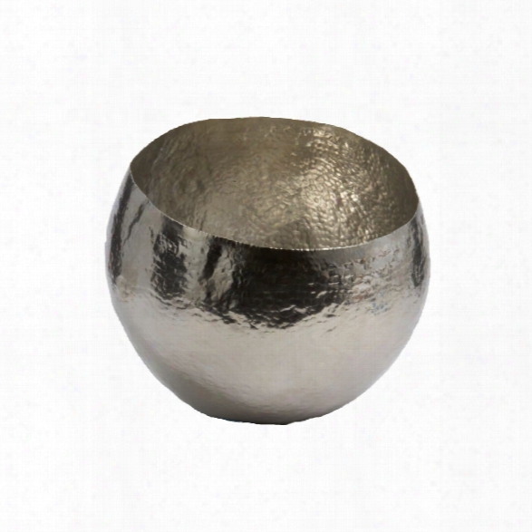 Small Hammered Nickel Plated Brass Bowl Design By Lazy Susan
