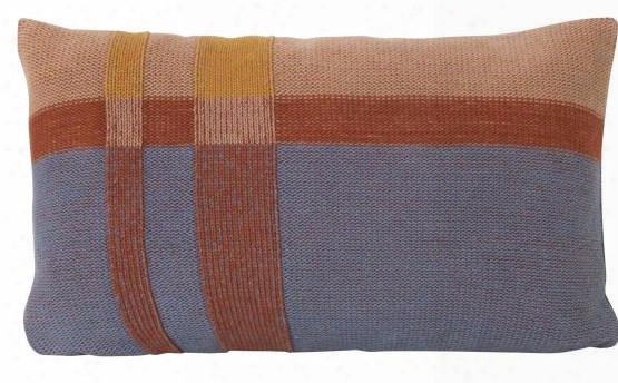 Small Medley Knit Cushion In Dusty Blue Design By Ferm Living